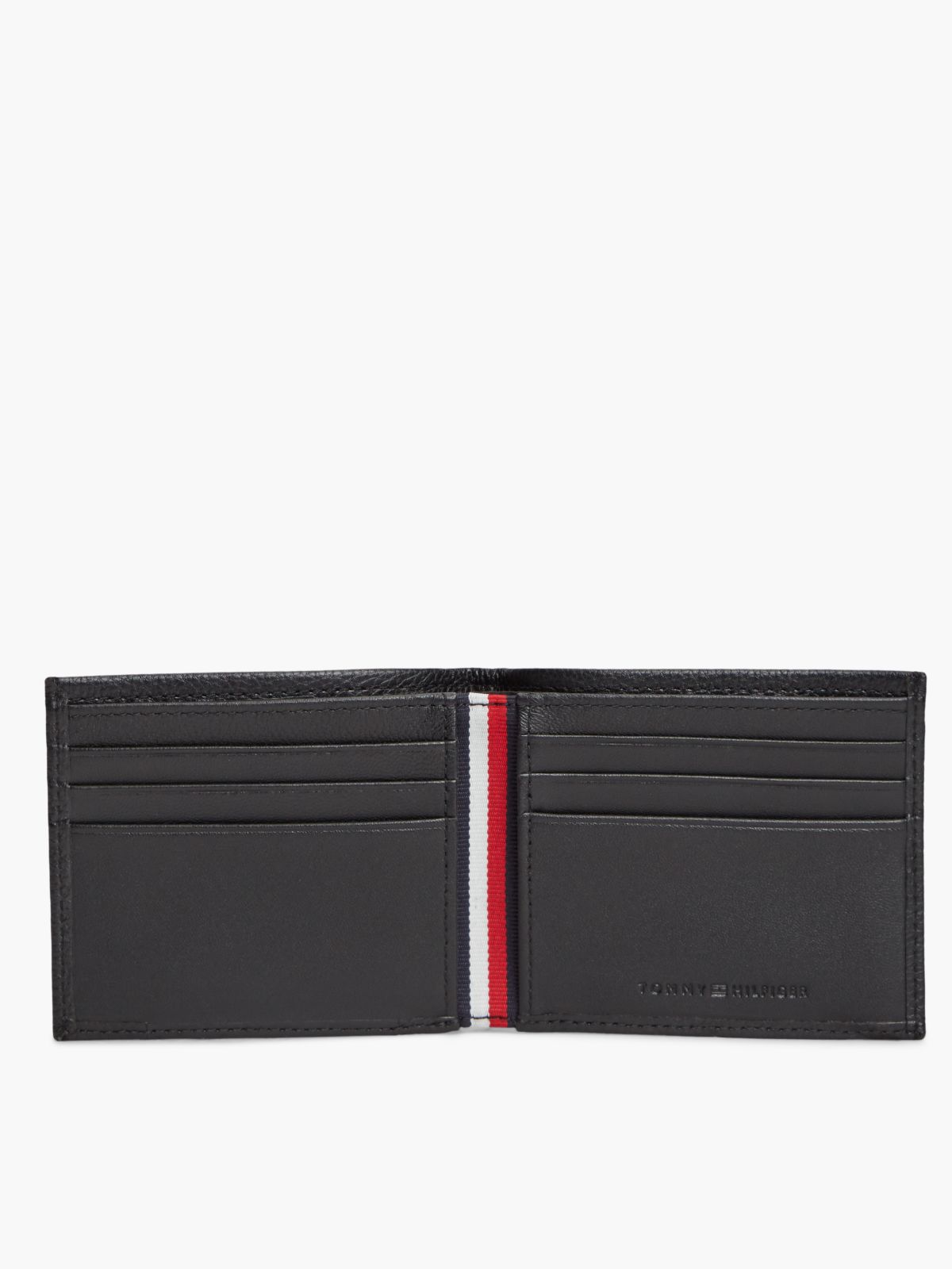 Pebbled Leather Bifold Wallet — Black