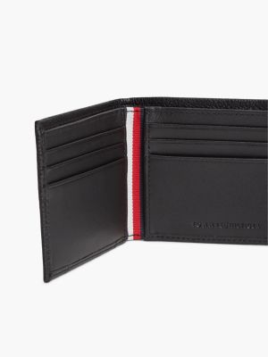 Мужской кошелёк Tommy Hilfiger Pebbled Leather Bifold Wallet, цвет: Чёрный — фото 4