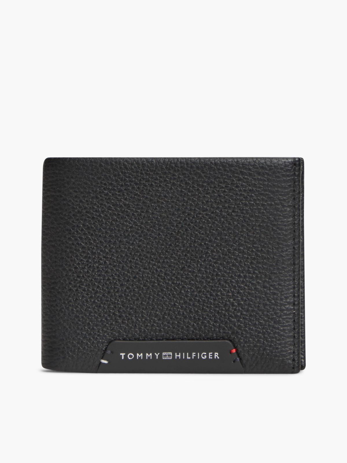 Pebbled Leather Bifold Wallet — Black