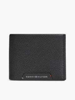Pebbled Leather Bifold Wallet — Black 1