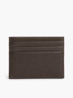 Pebbled Leather Card Holder — Brown 2