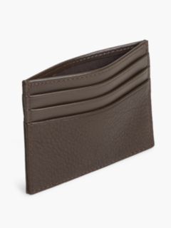 Pebbled Leather Card Holder — Brown 3