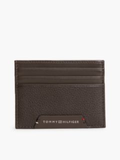 Pebbled Leather Card Holder — Brown 1