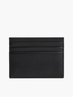 Мужской кошелёк Tommy Hilfiger Pebbled Leather Card Holder, цвет: Чёрный — фото 2
