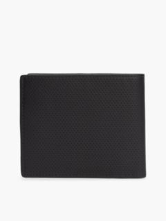 Textured Leather Card & Coin Wallet — Black 2