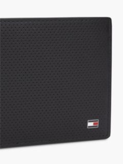 Textured Leather Card & Coin Wallet — Black 4