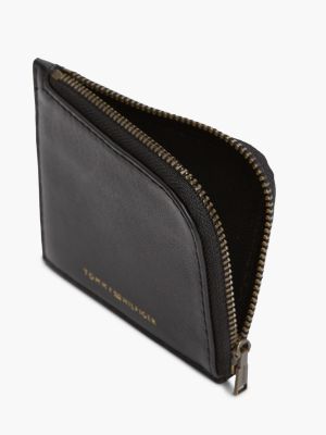 Мужской кошелёк Tommy Hilfiger Pebbled Leather Zip Wallet, цвет: Чёрный — фото 3