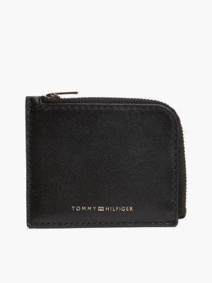 Мужской кошелёк Tommy Hilfiger Pebbled Leather Zip Wallet, цвет: Чёрный — фото 1