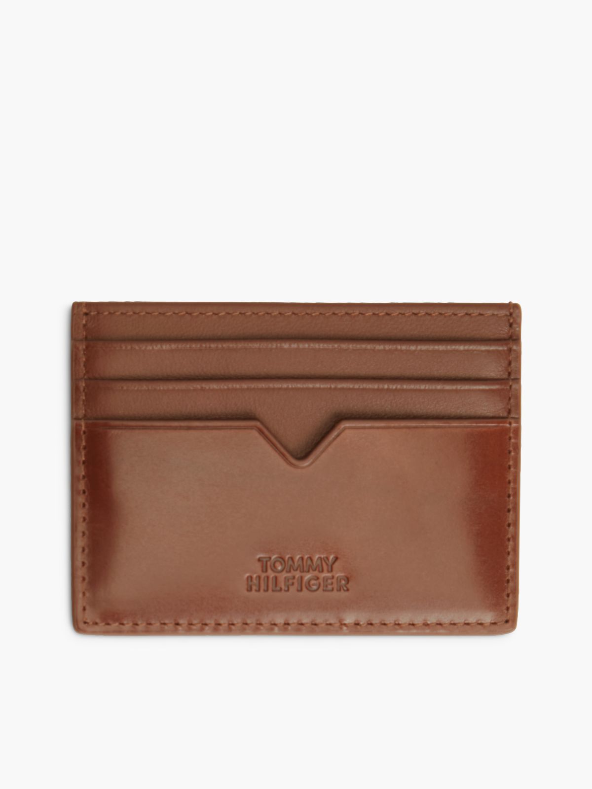 Leather Card Holder & Keychain Gift Set — Winter Cognac