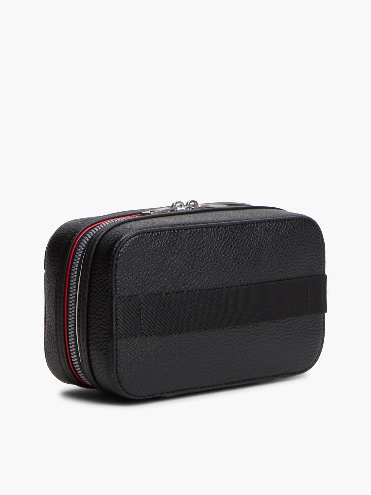 Hilfiger Logo Pebbled Dopp Kit — Black