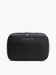 Hilfiger Logo Pebbled Dopp Kit — Black 1