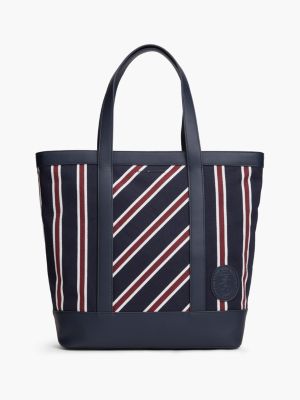 Varsity Stripe Tote Bag, RWB Jacquard Stripe