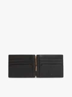 Croc-Embossed Leather Bifold Wallet — Black 3