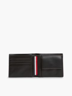 Croc-Embossed Leather Card & Coin Wallet — Black 3