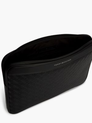 Мужская сумка Tommy Hilfiger Embossed Flag Logo Laptop Pouch, цвет: Чёрный — фото 3