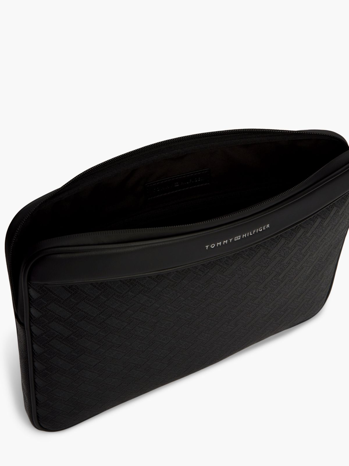 Embossed Flag Logo Laptop Pouch — Black