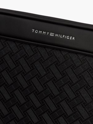 Мужская сумка Tommy Hilfiger Embossed Flag Logo Laptop Pouch, цвет: Чёрный — фото 4