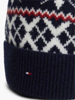 Fair Isle Wool-Blend Beanie — Space Blue 3