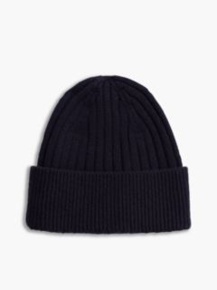 Crest Logo Patch Wool-Blend Beanie — Space Blue 2