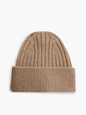 Мужская шапка Tommy Hilfiger Crest Logo Patch Wool-Blend, цвет: Рыжевато-коричневый — фото 2