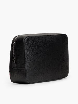 Мужские несессеры Tommy Hilfiger Pebbled Dopp Kit, цвет: Чёрный — фото 2