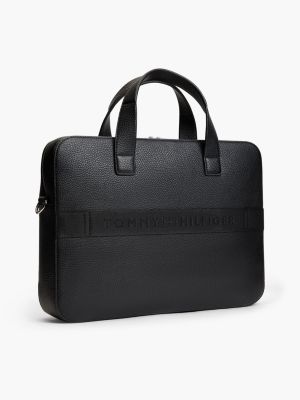 Мужская сумка Tommy Hilfiger Pebbled Laptop, цвет: Чёрный — фото 3