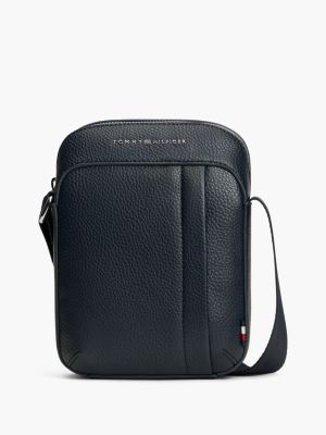 Pebbled Mini Reporter Bag, Space Blue