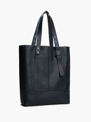 Мужская сумка Tommy Hilfiger Signature Flag Stripe Leather, цвет: Космический синий — фото 3