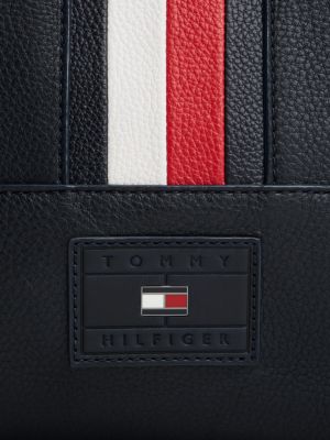 Мужская сумка Tommy Hilfiger Signature Flag Stripe Leather, цвет: Космический синий — фото 4