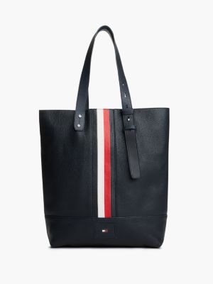 Мужская сумка Tommy Hilfiger Signature Flag Stripe Leather, цвет: Космический синий