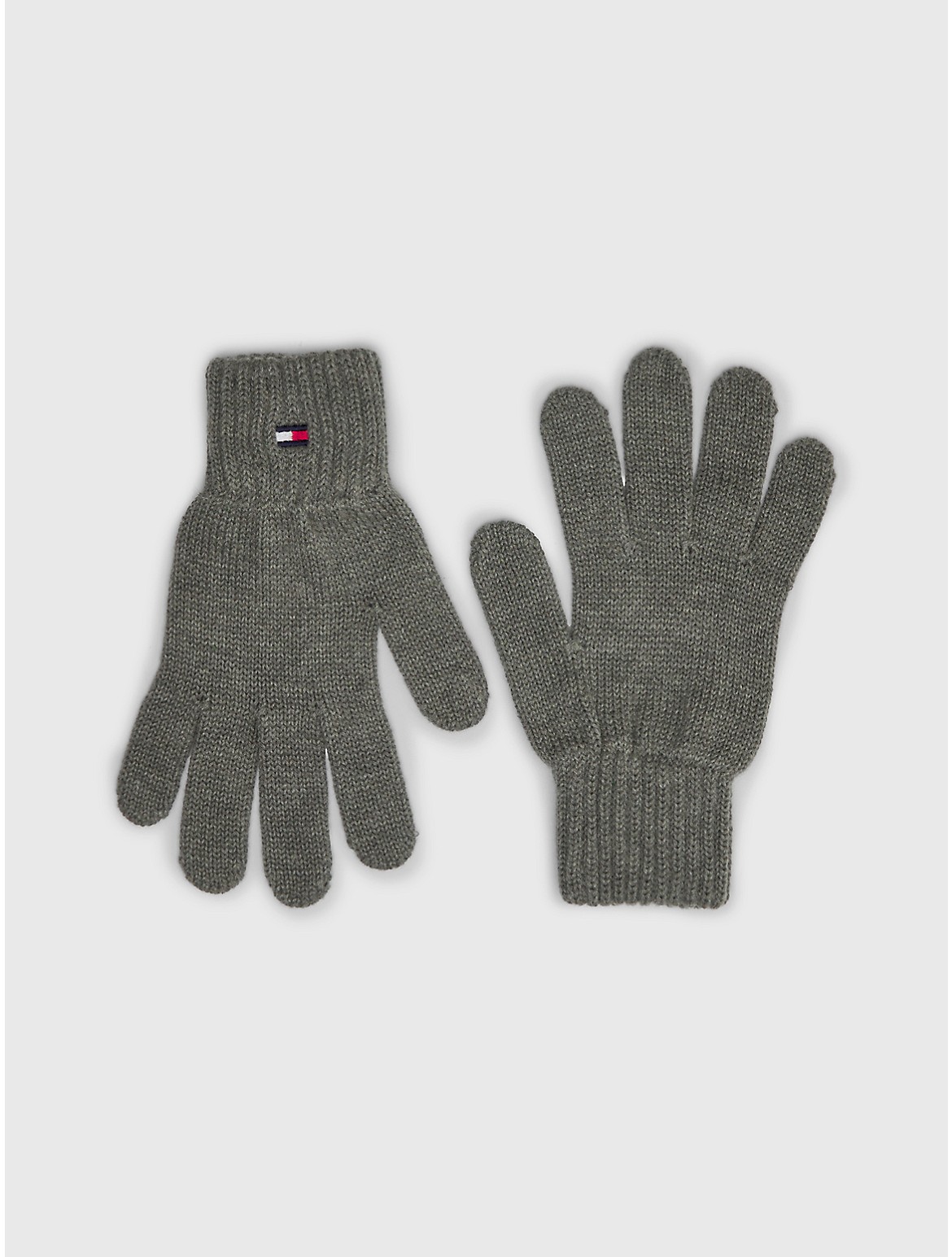 Tommy Hilfiger Kids' Solid Microflag Logo Gloves - Grey - L-XL