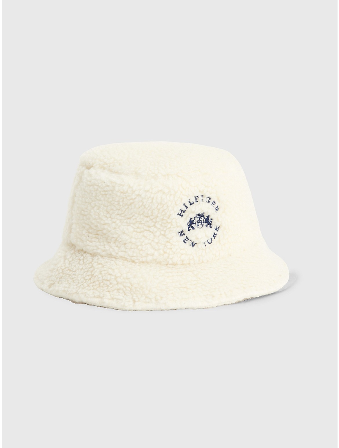 Tommy Hilfiger Kids' Heritage Logo Plush Bucket Hat - White - L-XL