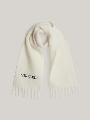 Kids' Monotype Scarf, Ancient White