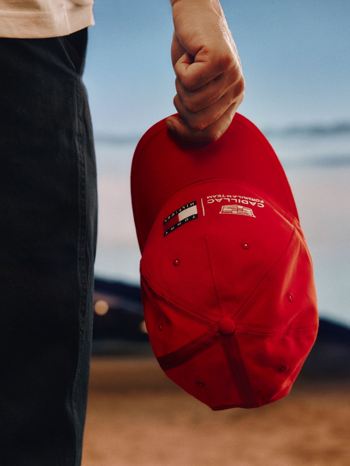 Tommy x Cadillac F1® Team Dual-Logo Cap — Red