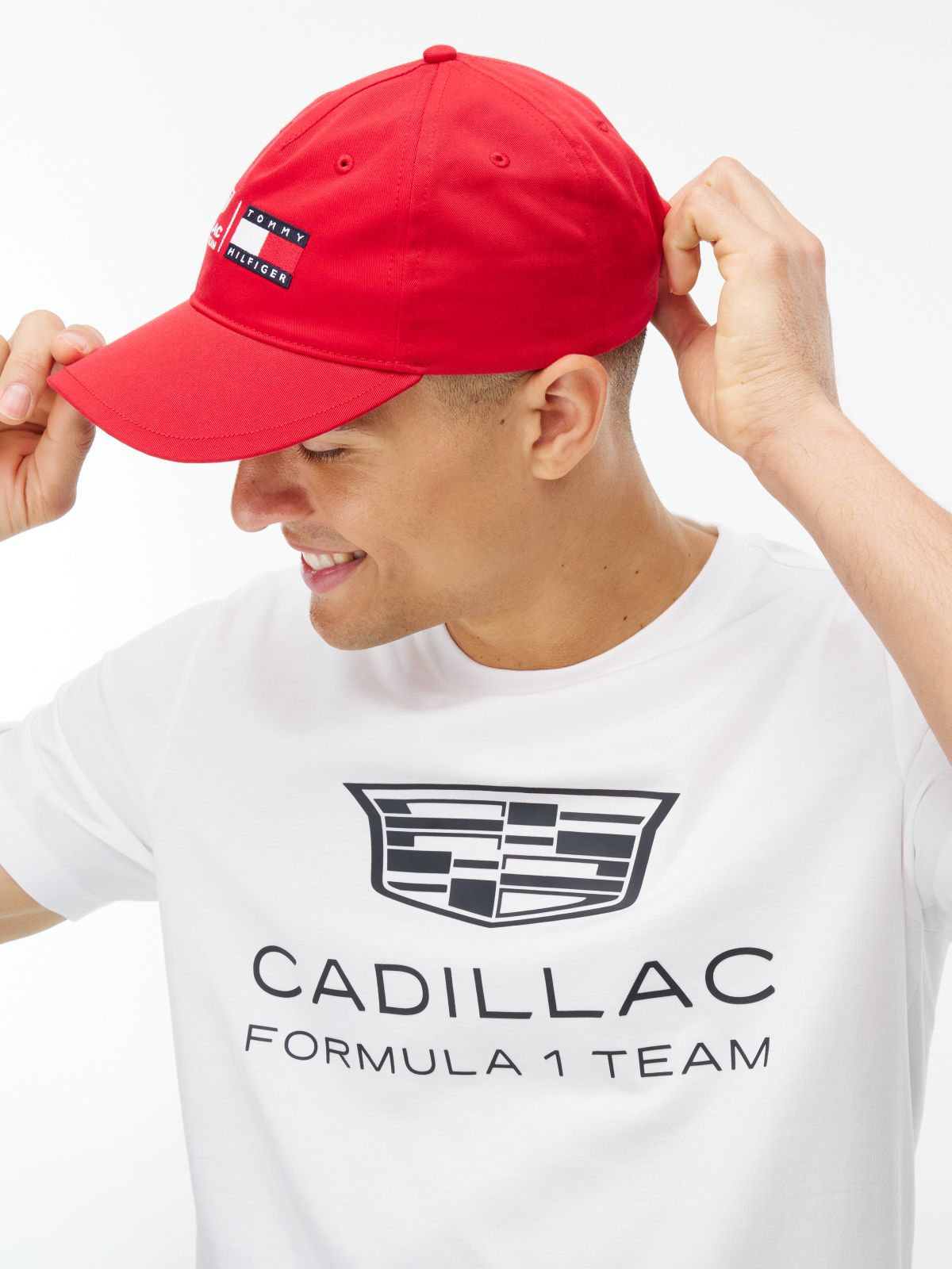 Tommy x Cadillac F1® Team Dual-Logo Cap — Red