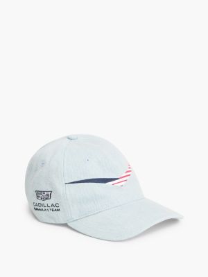 Tommy x Cadillac F1&reg; Team Austin Cap, Overdyed Silver Denim