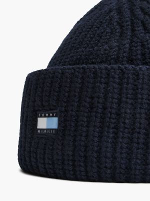 Мужская шапка Tommy Hilfiger x Frgmt Wool, цвет: Тёмно-синий — фото 3