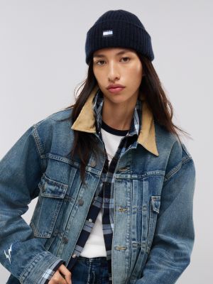 Мужская шапка Tommy Hilfiger x Frgmt Wool, цвет: Тёмно-синий — фото 7