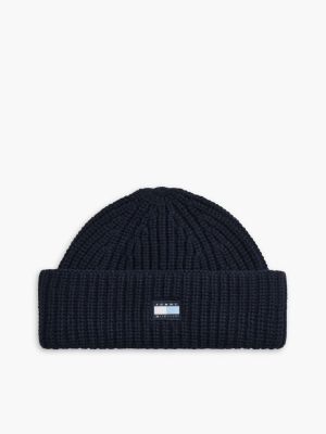 Tommy Hilfiger x FRGMT Wool Beanie, Navy Blue