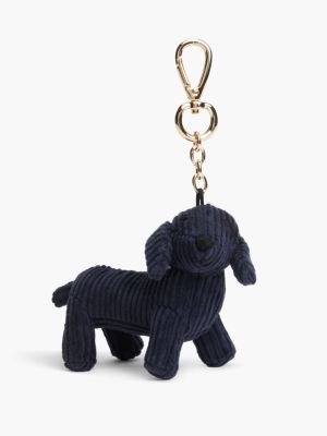 Corduroy Dog Bag Charm, Navy Blue