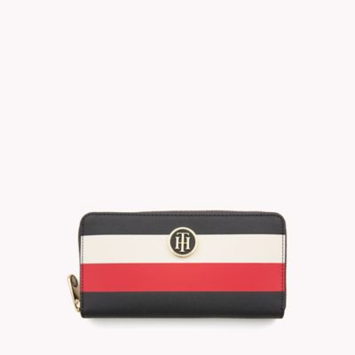 tommy hilfiger zip around wallet