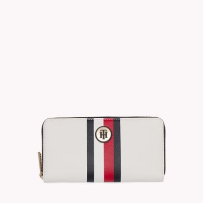 tommy hilfiger large zip around wallet