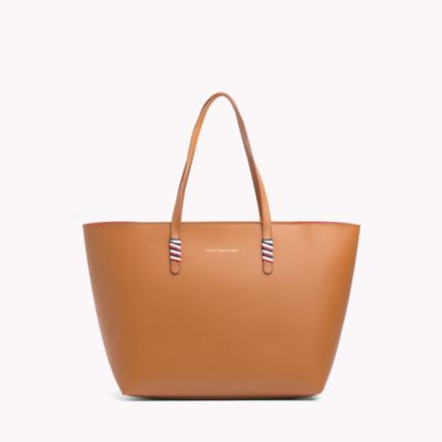 tommy hilfiger leather tote bag