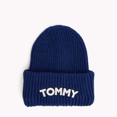 blue tommy hilfiger beanie