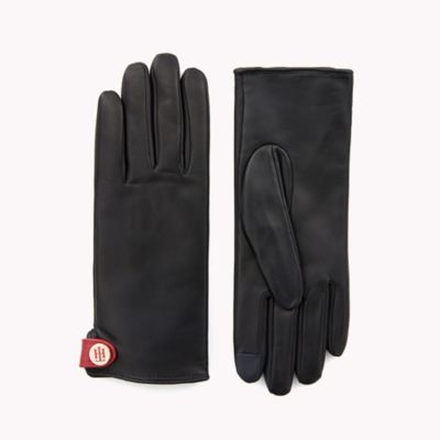 tommy hilfiger leather gloves