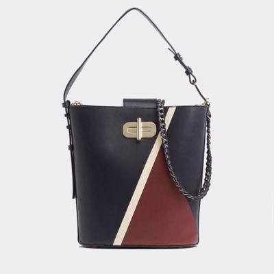 Leather Turnlock Bucket Bag | Tommy 
