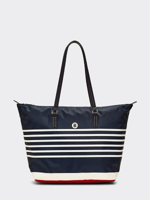 tommy hilfiger striped tote bag