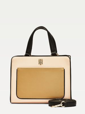 tommy hilfiger monogram satchel