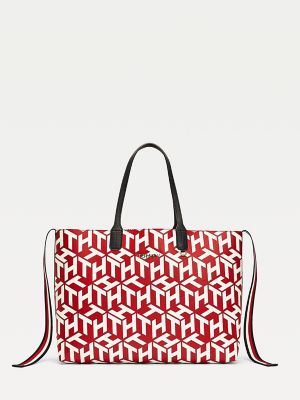 tommy hilfiger monogram tote bag