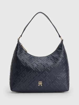 Dark blue monogram hobo bag from Tommy Hilfiger